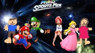 Mario Sports Mix - Volleyball (3 players, Hard CPU) Exhibition Match #377