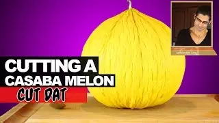 Cutting a Casaba Melon