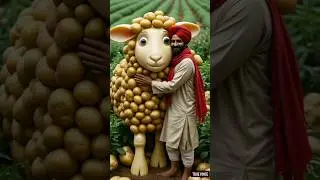 The Unique Sheep in the Potato Field and Three Wolves?😱#shorts​ #youtubeshorts​#viral​#trending​