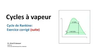 TD Cycles à vapeur- EXO 1- Suite