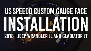 US Speedo Stainless Edition Custom Gauge Face for 2018+ Jeep Wrangler JL and Gladiator JT.