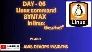 Linux Basics: linux command  syntax | AWS DEVOPS LINUX TERRAFORM in Telugu Tutorials తెలుగులో !