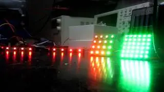 Testplatinen f&uuml;r LED Matrix mit MY9221 Treiber IC Teil 2