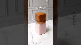 TARO MILK WHIPPED COFFEE 🤤☕️ #icedcoffee #whippedcoffee #tarocoffee #tarodrink