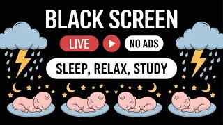 Black Screen Rainstorm 12 Hours for Uninterrupted Sleep