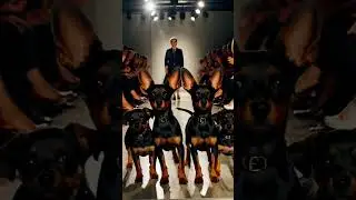 Miniature Pinscher Family on Paris Fashion Week Runway #dog #model #viral