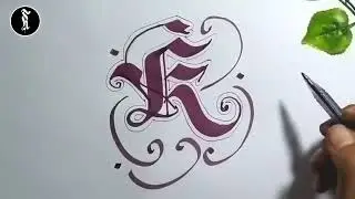 My way of writing calligraphy letter K | Calligraphy letters A&ndash;Z