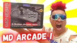 Controle ARCADE de 6 BOT&Otilde;ES do MEGA DRIVE SEGA GENESIS ! REVIEW !