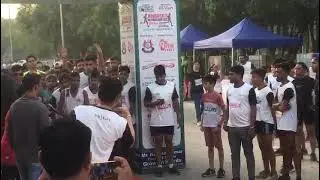Noida City Half Marathon-2022 l growonevents l Flag of 10 k Runners by Dr Sunita Godara ji l