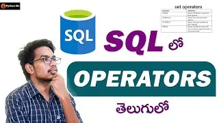 Operators in SQL | SQL in Telugu | Oracle in Telugu