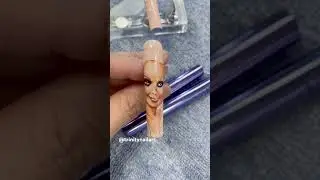 Chucky - Tiffany hand painted nail art #nailart #halloween #horrorstories #scary #nailartdesigns