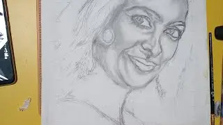 Sayara Banu pencil portrait  part:2