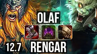 OLAF vs RENGAR (JNG) (DEFEAT) | 1.5M mastery, Legendary | EUW Diamond | 12.7