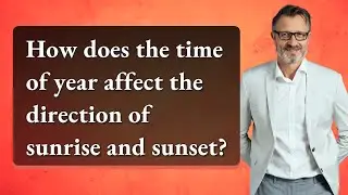 How does the time of year affect the direction of sunrise and sunset?
