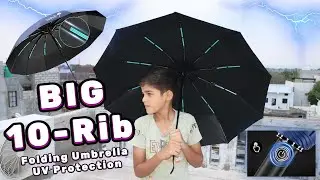Big Sun & Rain Folding Umbrella UV Protection 10 Ribs | ISABRELLA | Storm proof | Auto Open & Close