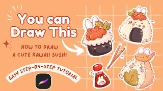 How to Draw a Cute Kawaii Sushi 🍣✨| Easy Step-by-Step Drawing | Beginner-Friendly Tutorial ✨