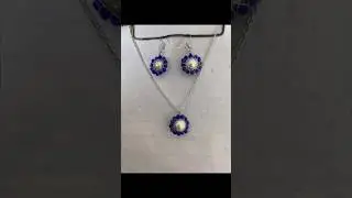 Earrings and necklace making tutorial. #jewelry #handmadejewelrymaking #jewelrymaking #earingsmaking