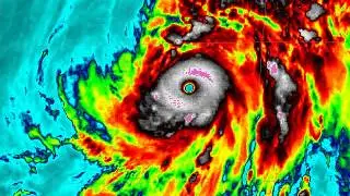 MTSAT Infrared animation of Super Typhoon Nuri