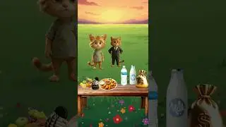 Please save some foood for that poor cat #cartoon#catlovers #shorts