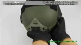 CombatGearing.com - MICH 2000 Helmet with NVG Mount and Side Rail - OD