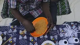 Making authentic African waist beads in Ghana 🇬🇭