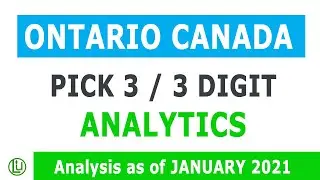 LOTTO UPGRADE: ONTARIO PICK 3 STATISTICAL NUMBER GUIDE | JANUARY 2021