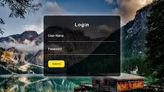 Красивая прозрачная форма входа с использованием простого HTML и CSS