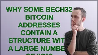 Bitcoin: Why some bech32 bitcoin addresses contain a structure with a large number of 