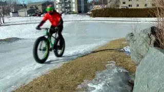 test fat bike on ice at Varennes