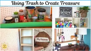 USING TRASH TO CREATE TREASURE | CRAFT ROOM ORGANIZATION IDEAS | DIY | COCONUT | PEGBOARD