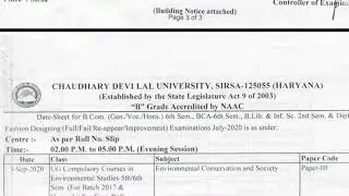 CDLU Exam datesheet for ug & pg || Naveen Dahiya