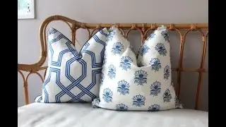 Custom made Thibaut Cushion covers, Paired with Geometric matching cushion