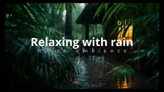 4H Soft Rain on a Wooden Deck  Peaceful Cabin Ambience for Sleep & Focus