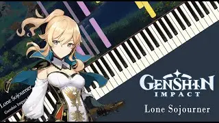 Lone Sojourner - Genshin Impact OST - Guitar Sound and Piano TUTORIAL