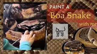 Paint a Boa Snake with Me, Timelapse Art, Dana Artyka