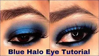 Blue Halo Eye Tutorial | Blue Eyes Makeup | 5-minute makeup