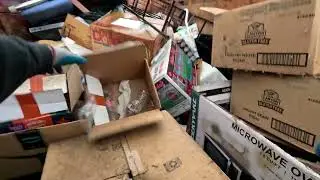 Garage clean out in progress. clearing clutter and restoring space.