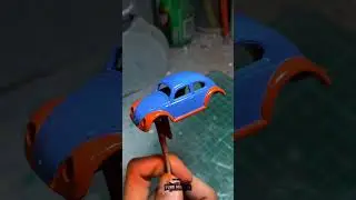 Volkswagen Beetle GULF 🔥🔥 Hotwheels custom by PunkDiecast #hotwheels #tomica #fyp #hotwheelscustom