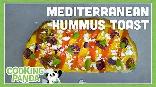 Mediterranean Hummus Toast [Make Better Toast] | Cooking Panda #shorts
