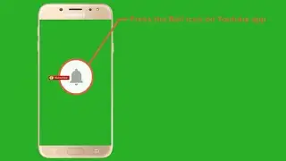 Green screen intro templates with bell icon subscribe button