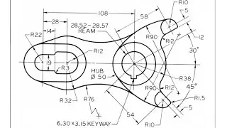 AutoCad 2D Form Roll lever