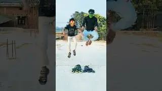 skating stunt don't try without any training #skating #skills #skater #skateboarding #shortsfeed