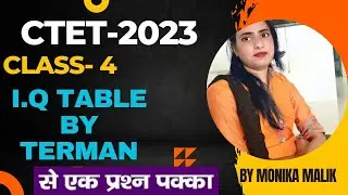 CTET-Aug 2023 #IQ Concept#| Terman IQ Table| very important