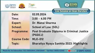 Bharatiya Nyaya Sanhita, 2023: Highlights (DELAY DUE TO TECHNICAL ERROR)