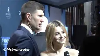 Victoria Koblenko &  Evgeniy Levchenko  bij de premi&egrave;re GALAPAGOS: Hope for the Future Tuschinski