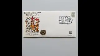 1984 Scottish One Pound BU Coin Cover - Royal Mint First Day Covers UK