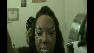 Makeup Tutorial - Zebra/White Tiger Face Mask