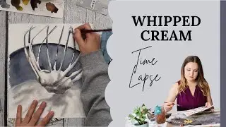 Painting Whipped Cream in Watercolor | Time Lapse Art