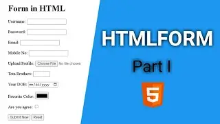 HTML form tutorial for beginners in Hindi | Input types 🚀 [part I] #12