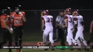Dylan Schwab nearly takes it to the house on the opening kickoff against Worland
